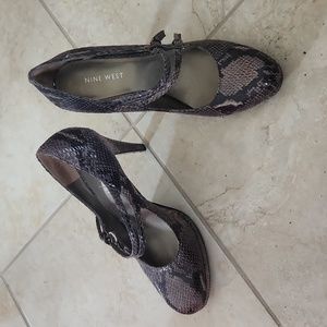 Nine West Snakeskin heels Nwkeno size 7